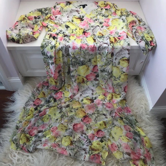 INC Womens Plus Long Sleeves Floral Print Dress - Picture 6 of 7